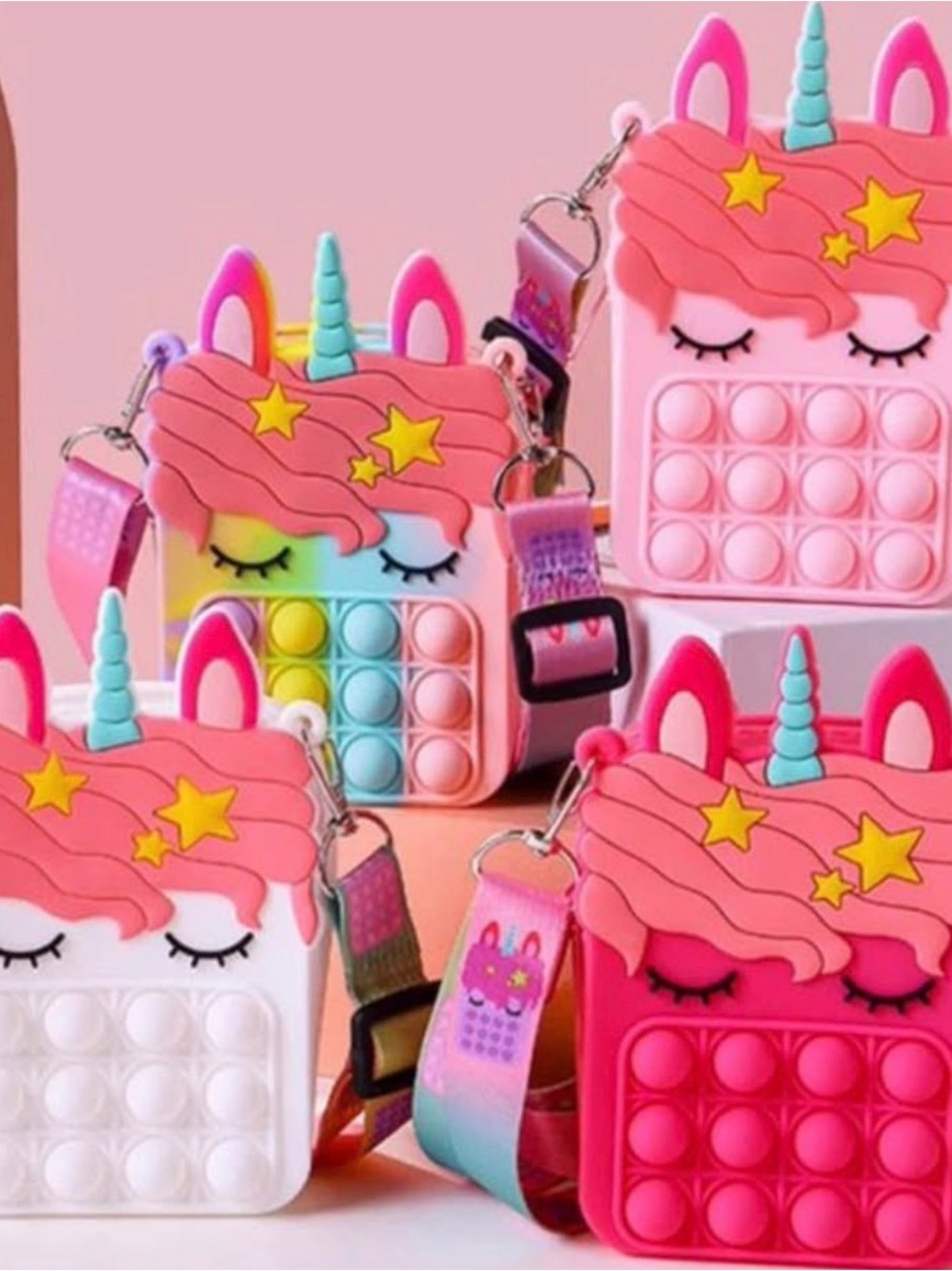 Kids Unicorn Pop-It Crossbody Bag